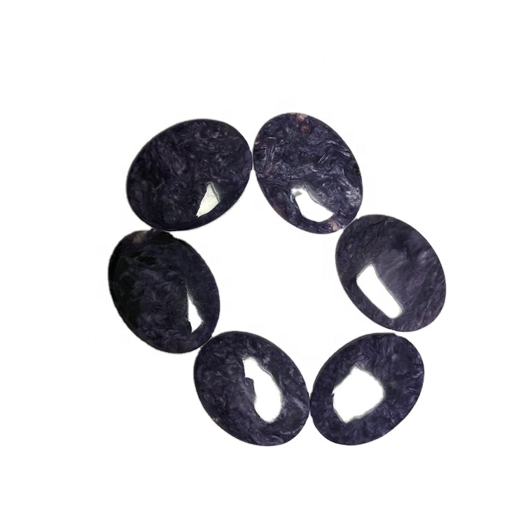 6 pcs cabochon cabochon charo shoffe 356x6mm (6 pcs) cabochons tackback charoite 20