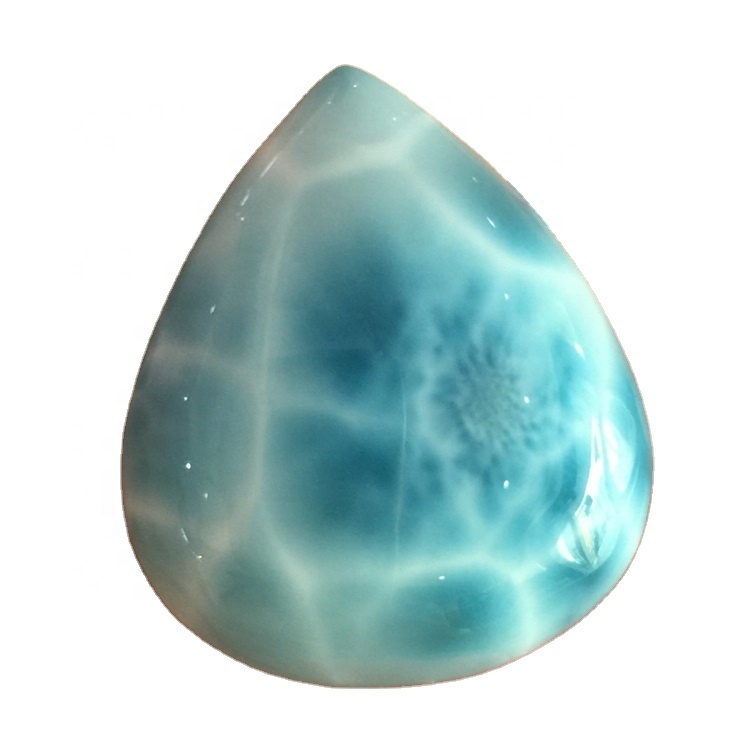 Natural Larimar Pear Cabochon Precious Loose Gemstone Larimar Gemstone Lot Stone 22