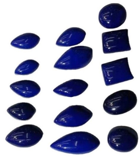 Natural nga lapis lazuli pear cabochon lapis lazuli pear nga porma sa Teardrop Caabrated nga gidak-on 7