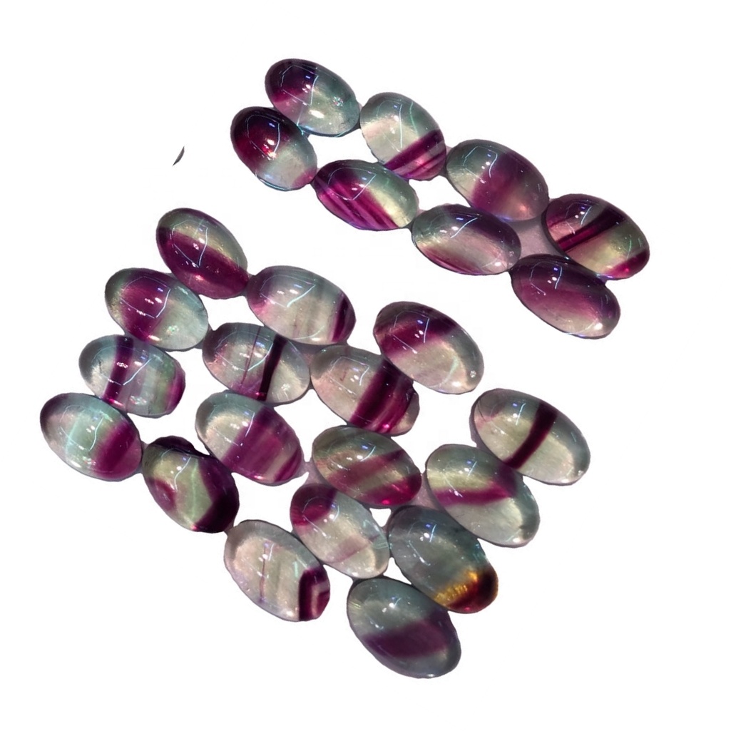 Natural fluorite colorite cabochons yekutengesa lot fluorite oval Cabchoni 22