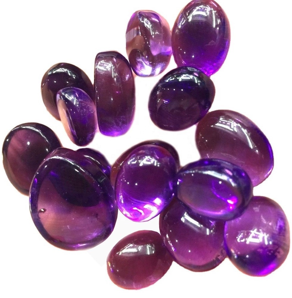 Natuurlike Amethyst Cabochon Pers Amethyst edelstone Amethyst los edelsteen 19