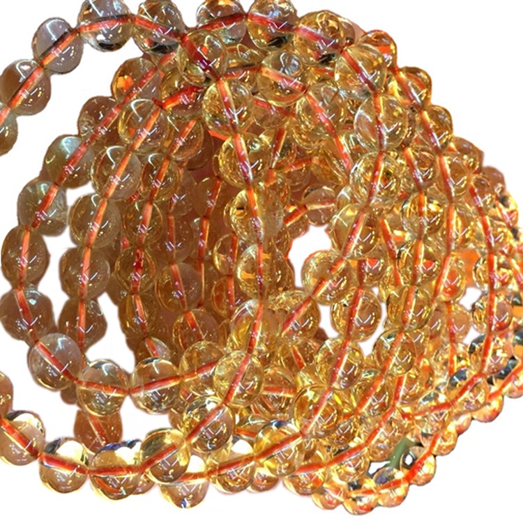 6мм 8MM 8 мм 10мм 10 мм дугуй цитрин бөмбөлгүүд Gemstone сул бөмбөлгүүдийг 32