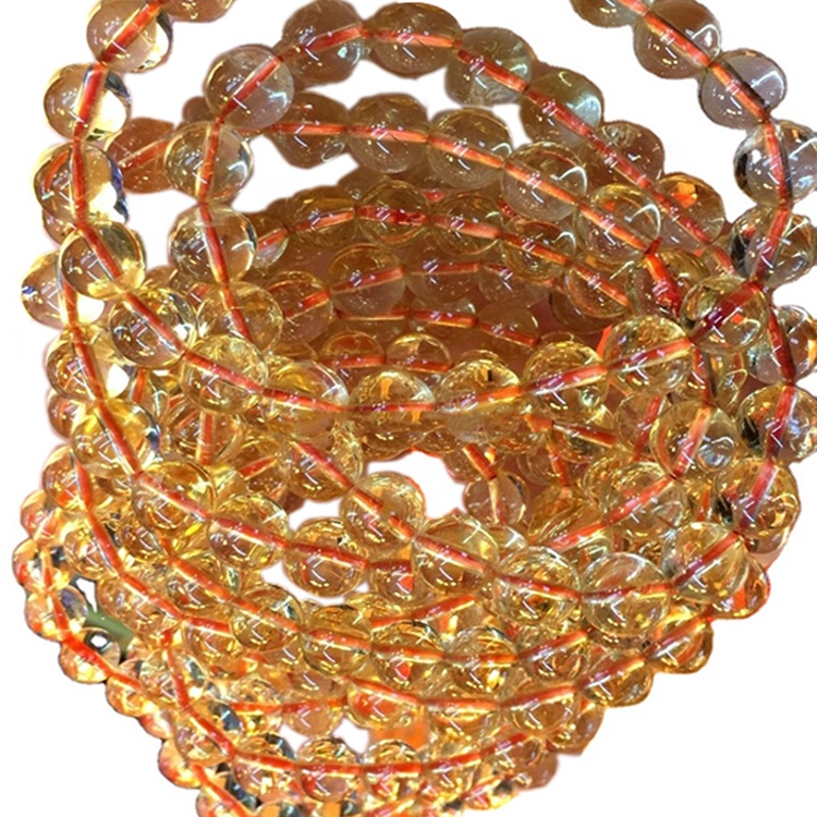 6мм 8MM 8 мм 10мм 10 мм дугуй цитрин бөмбөлгүүд Gemstone сул бөмбөлгүүдийг 36