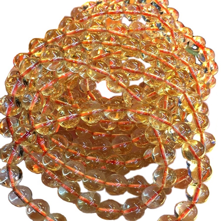 6мм 8MM 8 мм 10мм 10 мм дугуй цитрин бөмбөлгүүд Gemstone сул бөмбөлгүүдийг 34