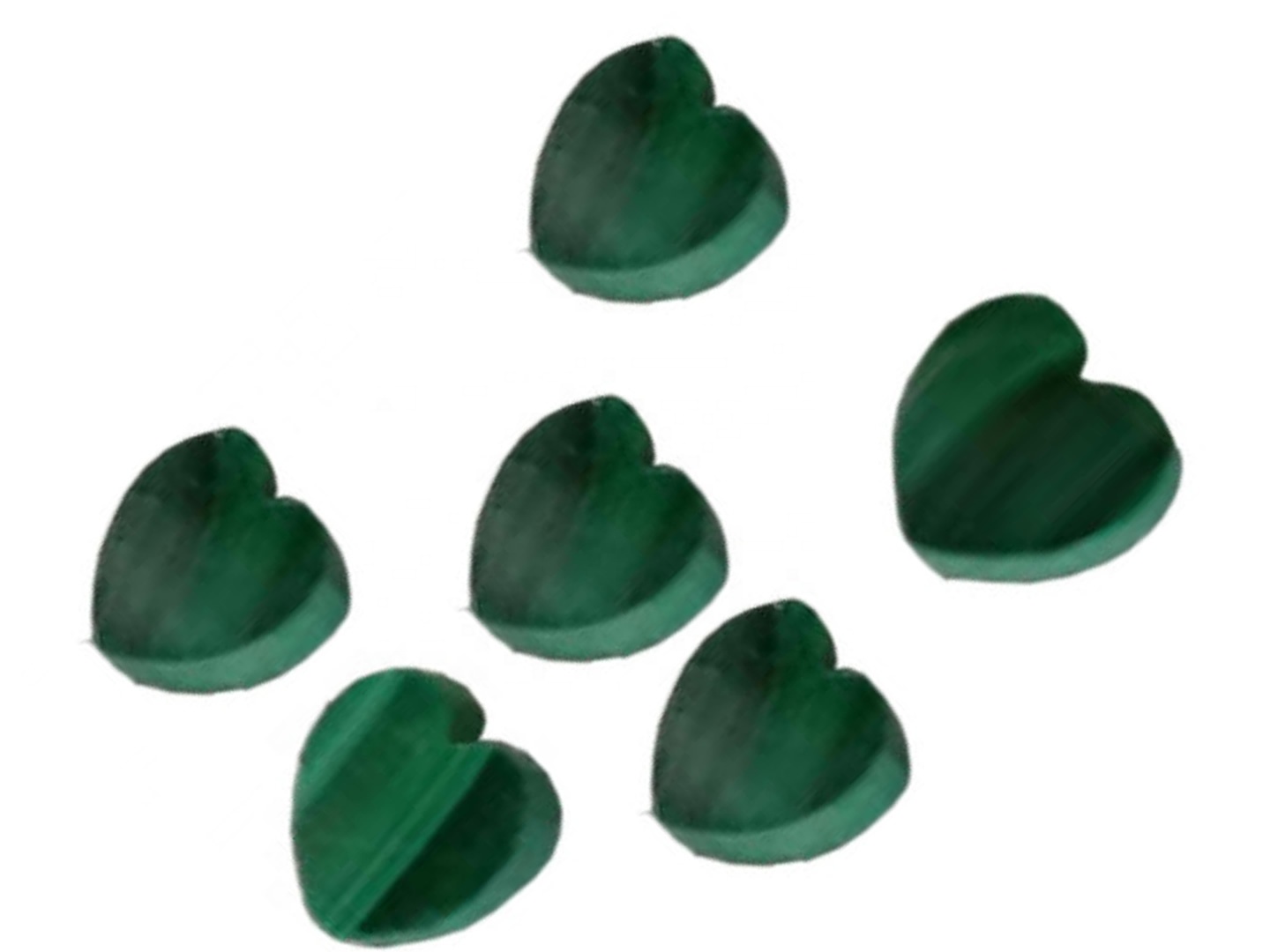 Natuurlike Malachite Heart Shape Cabs Malachite Cabochon Los Edelsteen 32