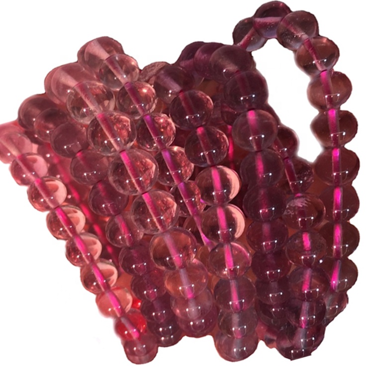 Wholesale redondo natural caído colorido joyería fluorita haciendo perlas de piedras preciosas sueltas 38