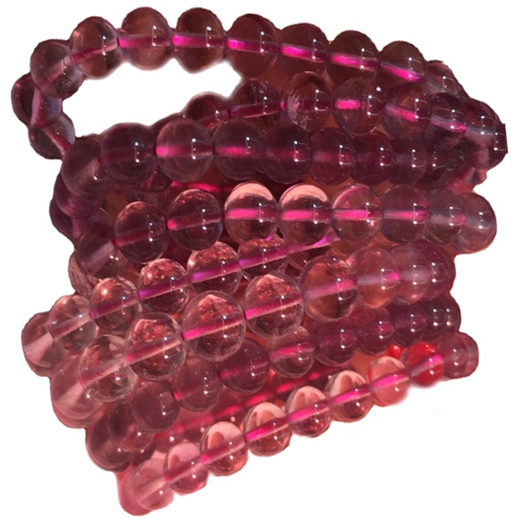 Wholesale redondo natural caído colorido joyería fluorita haciendo perlas de piedras preciosas sueltas 36