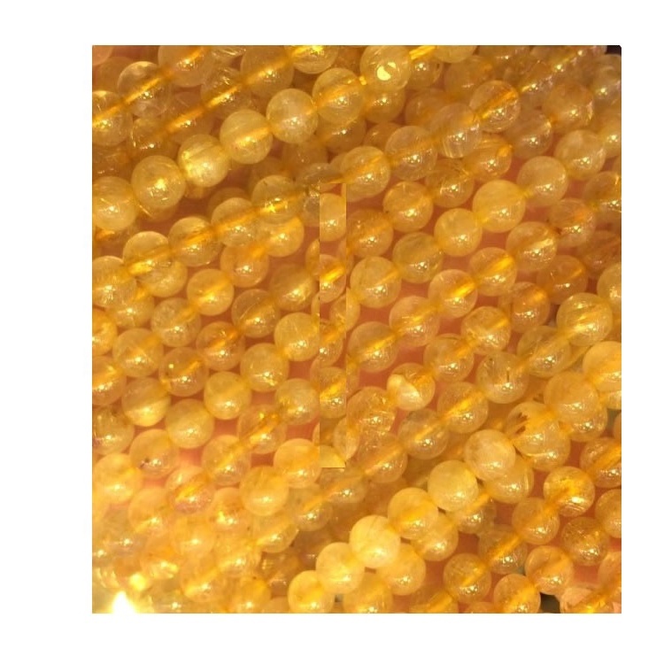 Golden Cwartz Cwartz / Golden Quartz Golden Beads Gemstone 34