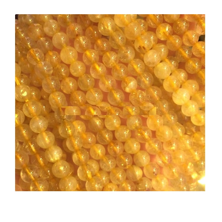 Golden Cwartz Cwartz / Golden Quartz Golden Beads Gemstone 38