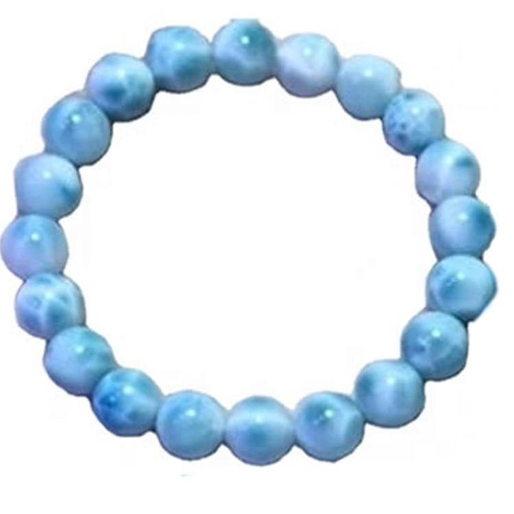 Joyería hermosa del larimar de los granos de la piedra de la naturaleza de la venta caliente de alta calidad al por mayor 25