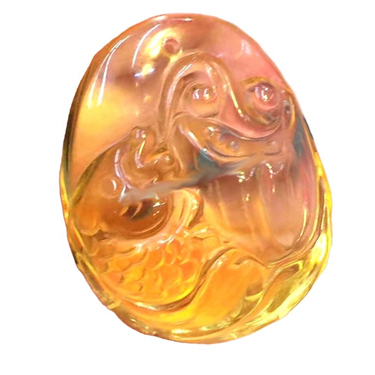 Citrine Quartz врежани мониста приврзоци креативна топла продажба 9