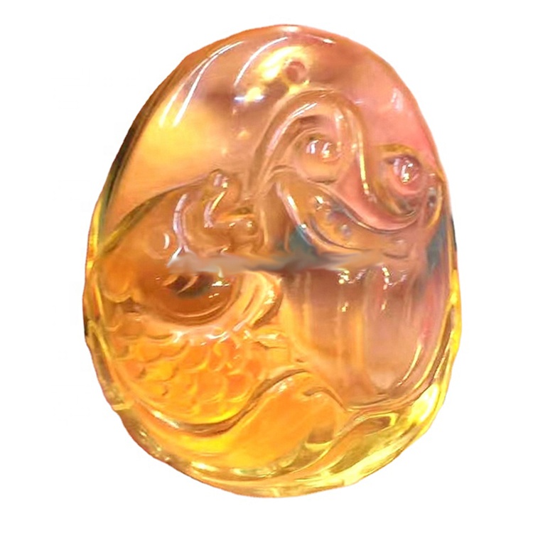 Citrine Quartz врежани мониста приврзоци креативна топла продажба 11