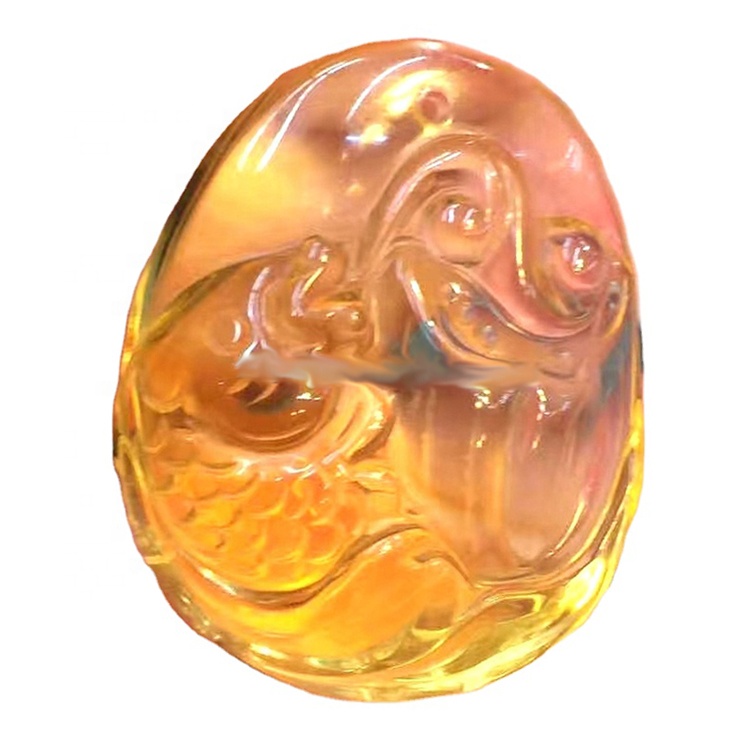 Citrine Quartz врежани мониста приврзоци креативна топла продажба 15