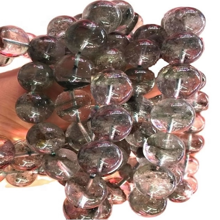 Alsó minőségű kézzel készített gyöngyök Phantom Quartz Crystal karkötők 30