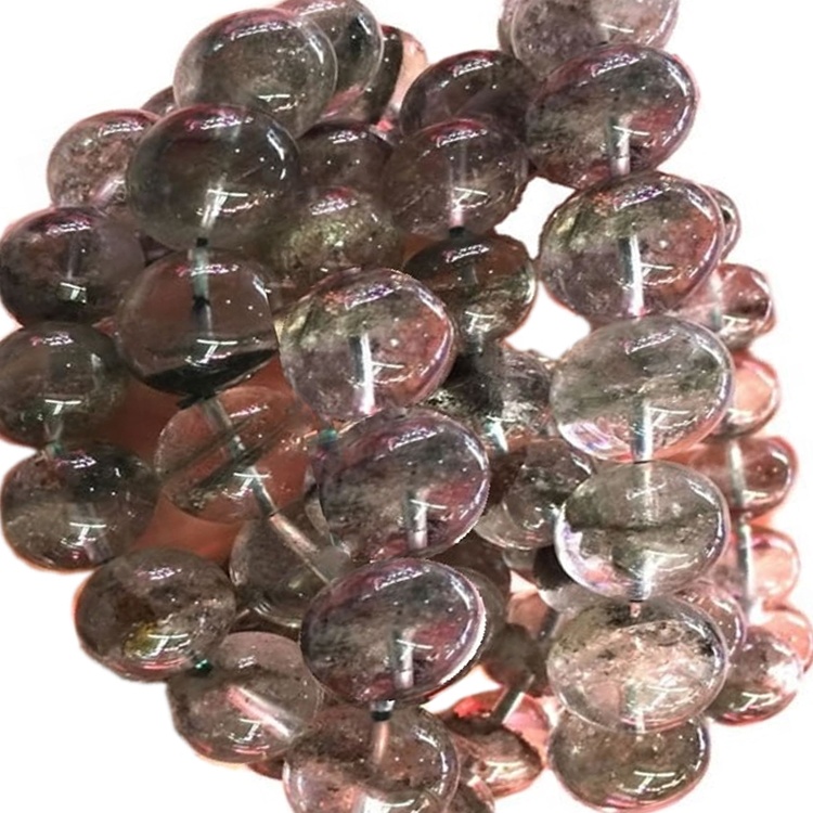 Alsó minőségű kézzel készített gyöngyök Phantom Quartz Crystal karkötők 34