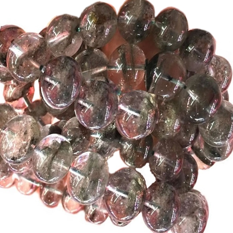 Alsó minőségű kézzel készített gyöngyök Phantom Quartz Crystal karkötők 32