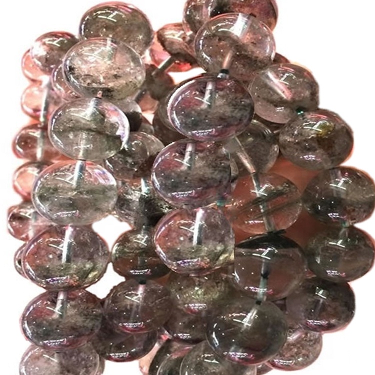 Alsó minőségű kézzel készített gyöngyök Phantom Quartz Crystal karkötők 36