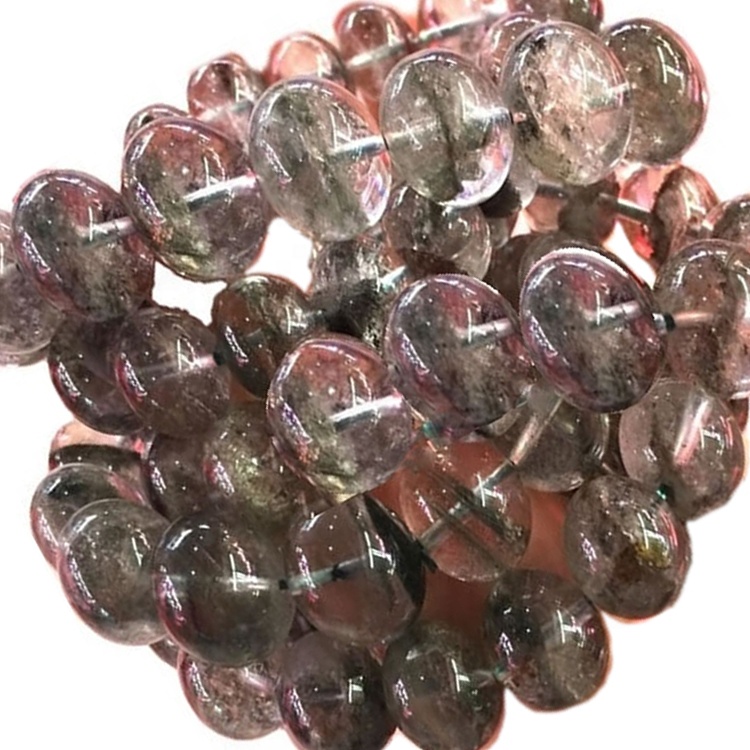 Alsó minőségű kézzel készített gyöngyök Phantom Quartz Crystal karkötők 38