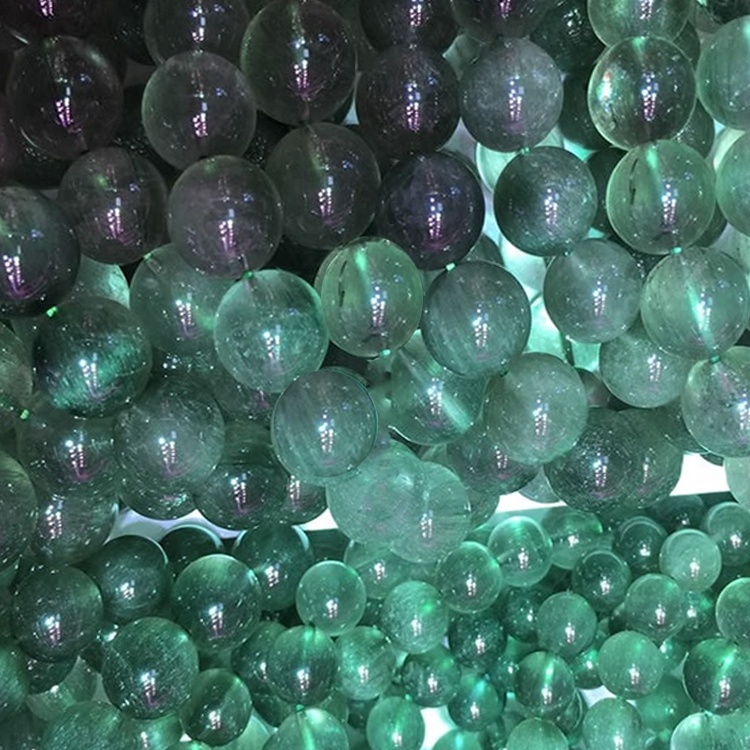 Pulsera de fluorita fluorita de color verde Natural para joyería 33