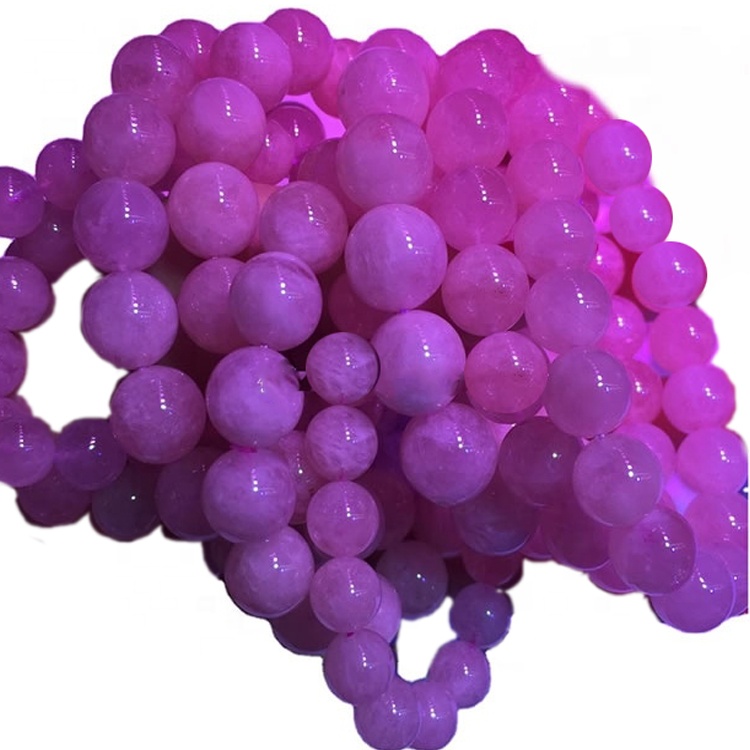 Gioielli con bracciale in perline di morganite naturale di colore rosa 30