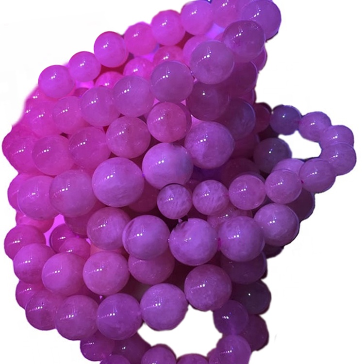 Gioielli con bracciale in perline di morganite naturale di colore rosa 36