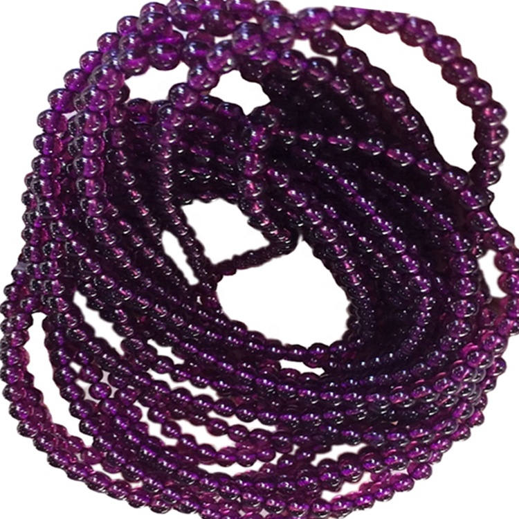 Granate redondo pulsera con cuentas de nacimiento joyería piedras preciosas pulsera pulsera de cristal 30