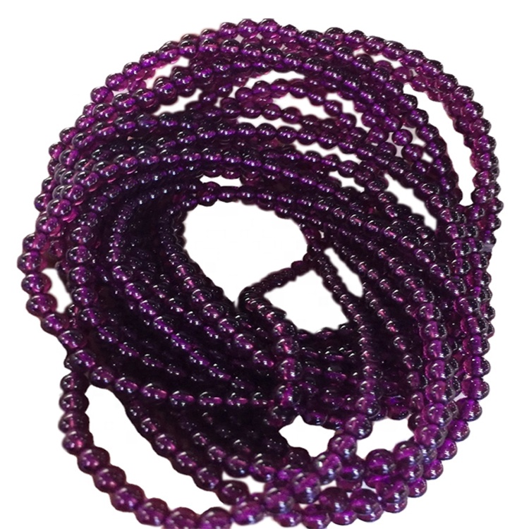 Granate redondo pulsera con cuentas de nacimiento joyería piedras preciosas pulsera pulsera de cristal 32