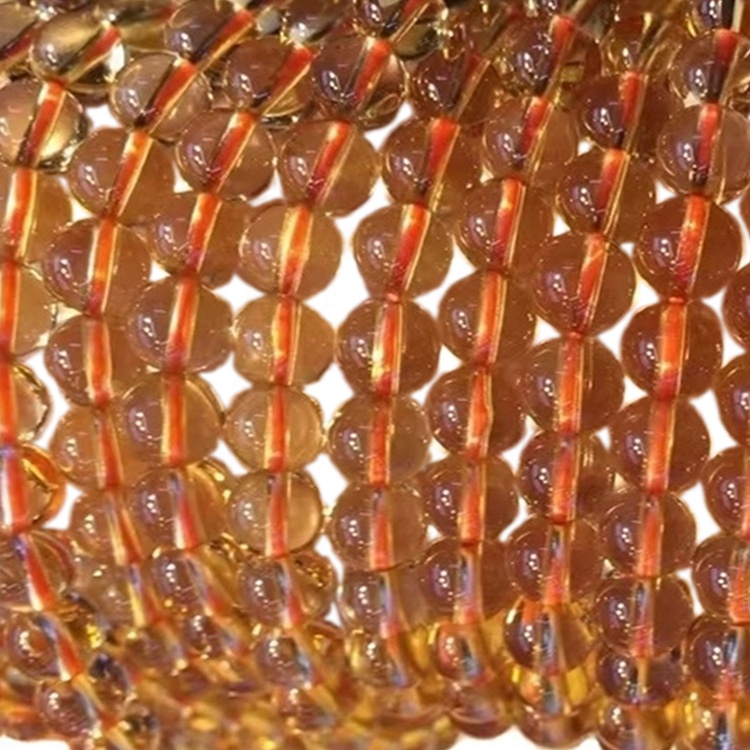 Citrine gemstone nke 6mm 8mm 10mm gburugburu strands, bemstone beads maka ọla na-eme 13