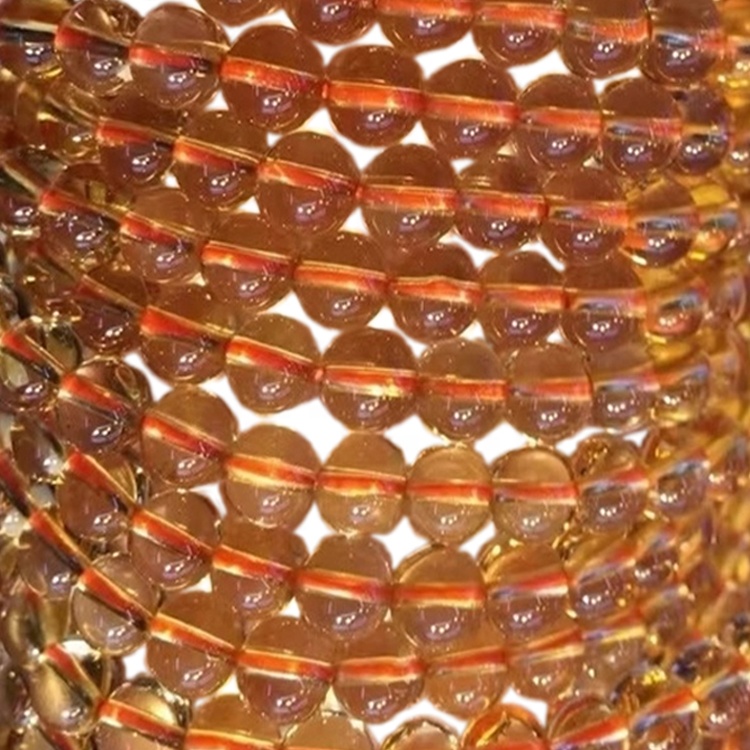 Citrine gemstone nke 6mm 8mm 10mm gburugburu strands, bemstone beads maka ọla na-eme 15