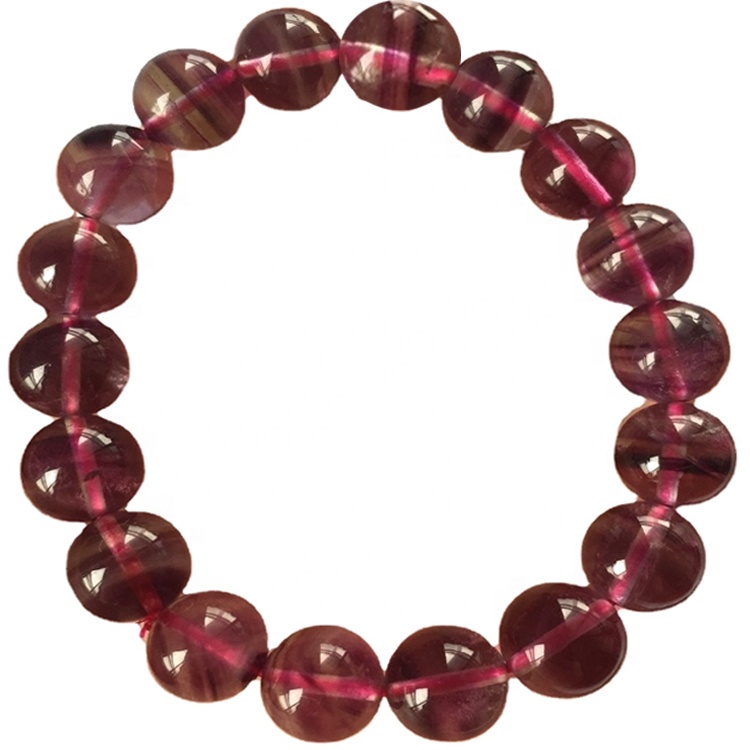 இயற்கை ஊதா வண்ண ஃவுளூரைட் ஃப்ளோர்சர் ரவுரோர்ஸ்பர் சுற்று மணிகள் 23