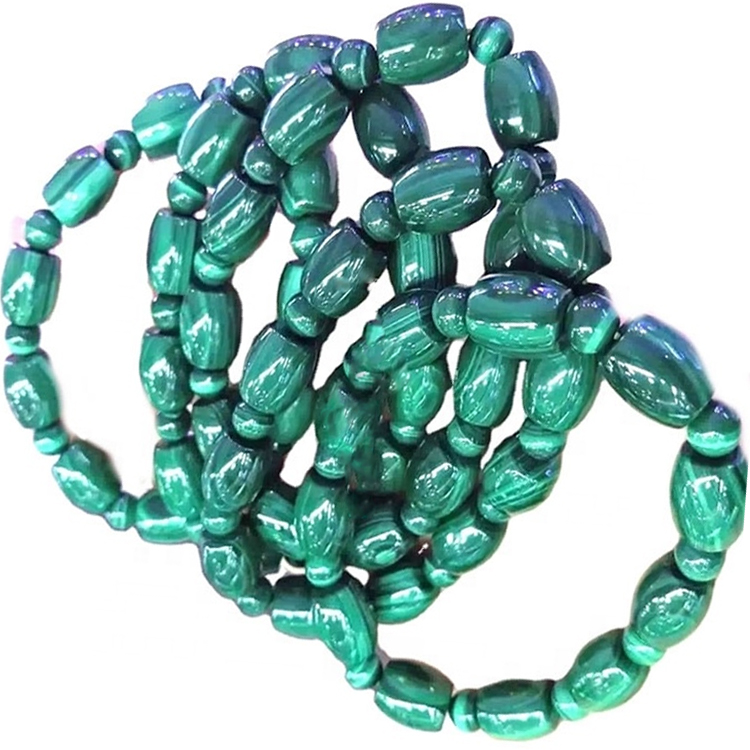 Malachite peacock இயற்கை கல் சுற்று தளர்வான மணிகள் பந்து 4 / 6/8/10/12MM நகை காப்பு 34