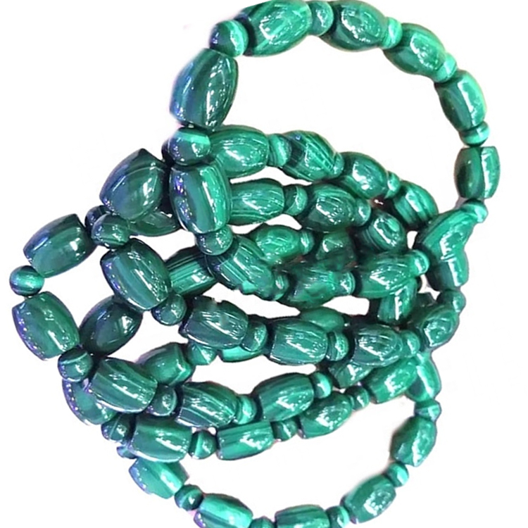 Malachite peacock இயற்கை கல் சுற்று தளர்வான மணிகள் பந்து 4 / 6/8/10/12MM நகை காப்பு 38