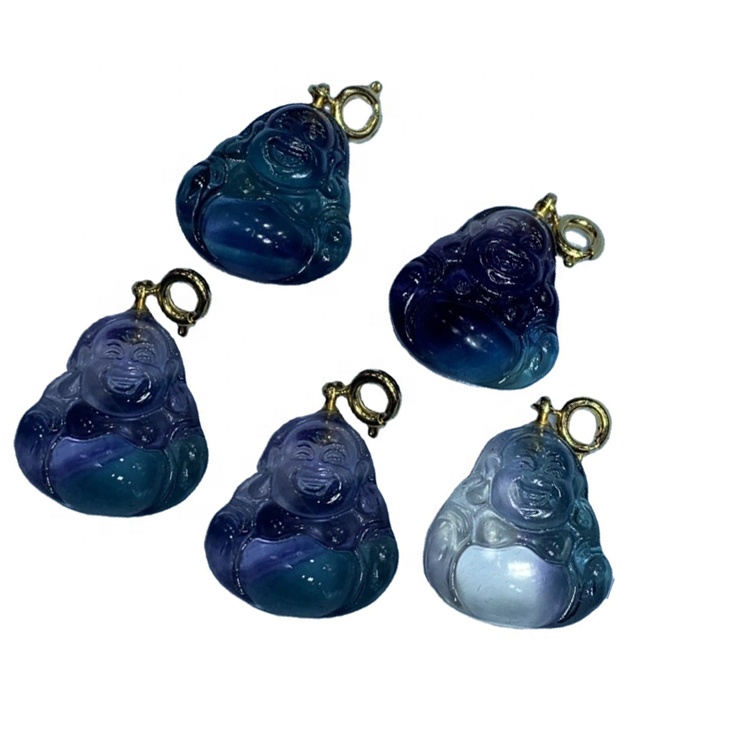 Fluorite kristal asqı şəfalı kristalları və daşları unikal hədiyyə metafizik asma 11