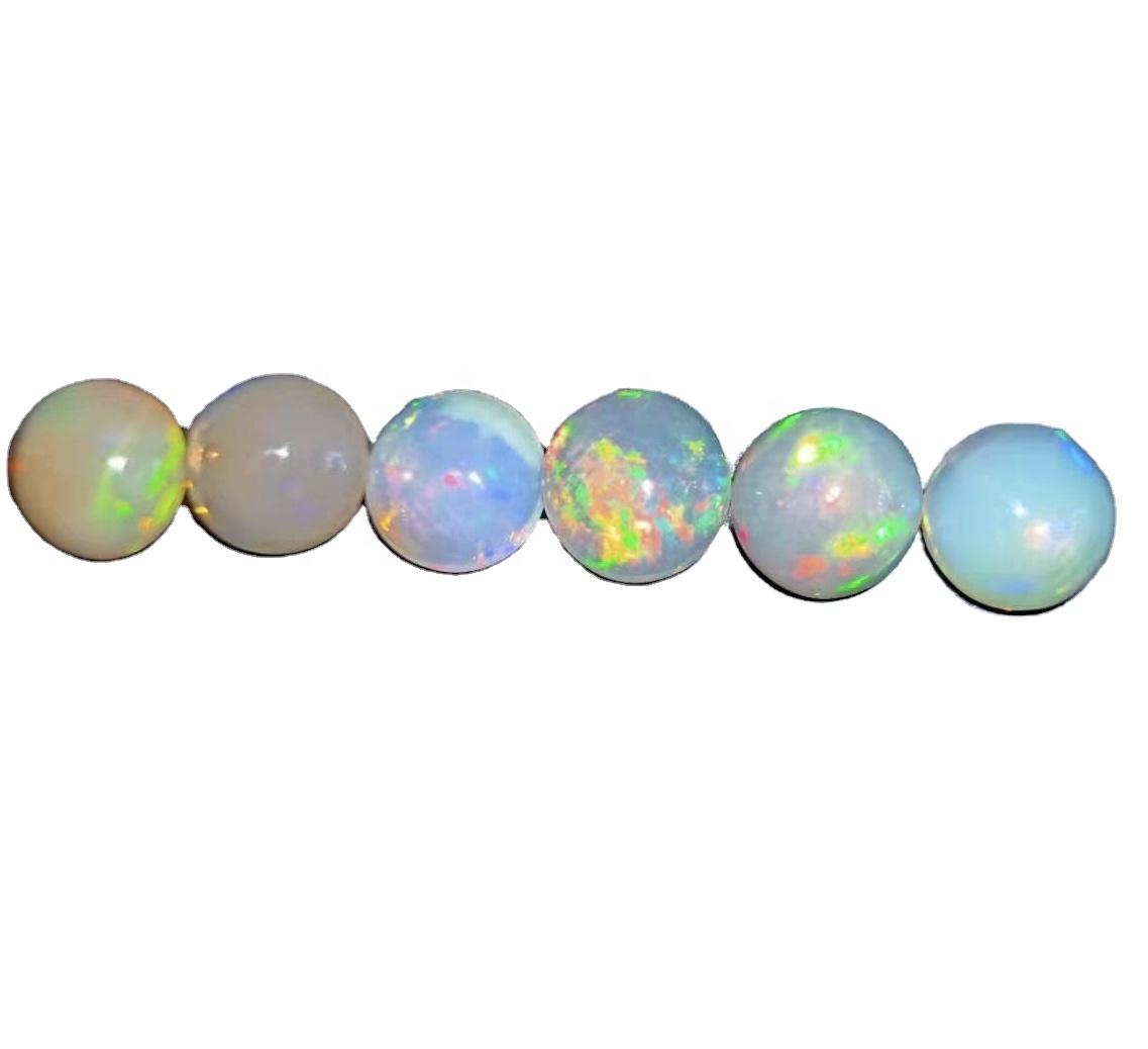 8 * 8mm kerek fülkék természetes opál ovális kabátok laza drágakövek 41