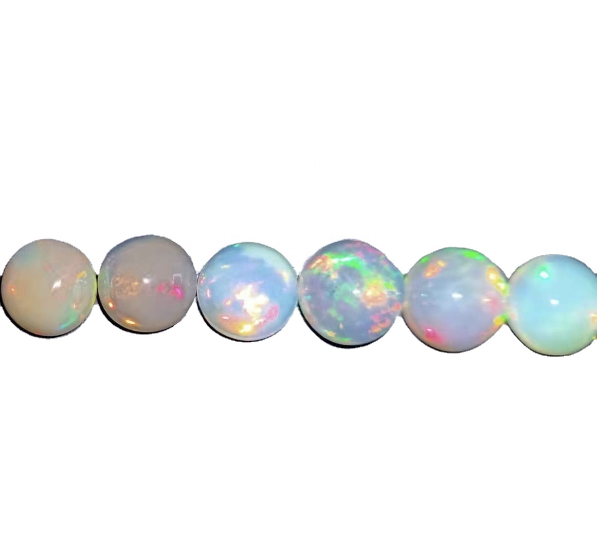 8 * 8mm kerek fülkék természetes opál ovális kabátok laza drágakövek 45