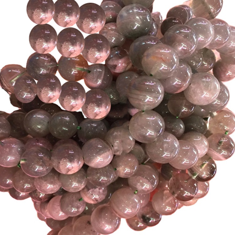 Cristal natural Natural Blanco Phantom Brazaletes de cuarzo joyería 30