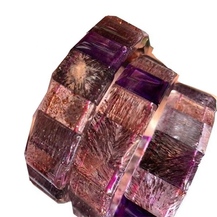 Venta al por mayor 100% de descuento en bracelets de brazalete de piedras preciosas de sugilita natural 30