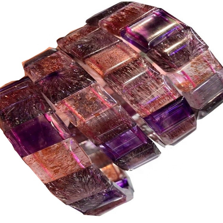 Venta al por mayor 100% de descuento en bracelets de brazalete de piedras preciosas de sugilita natural 32