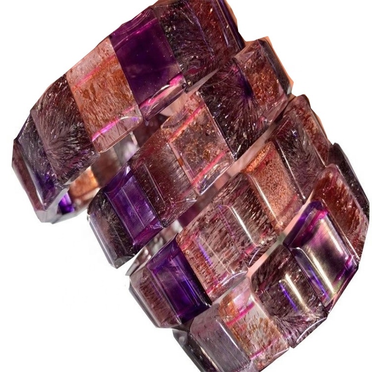 Venta al por mayor 100% de descuento en bracelets de brazalete de piedras preciosas de sugilita natural 34