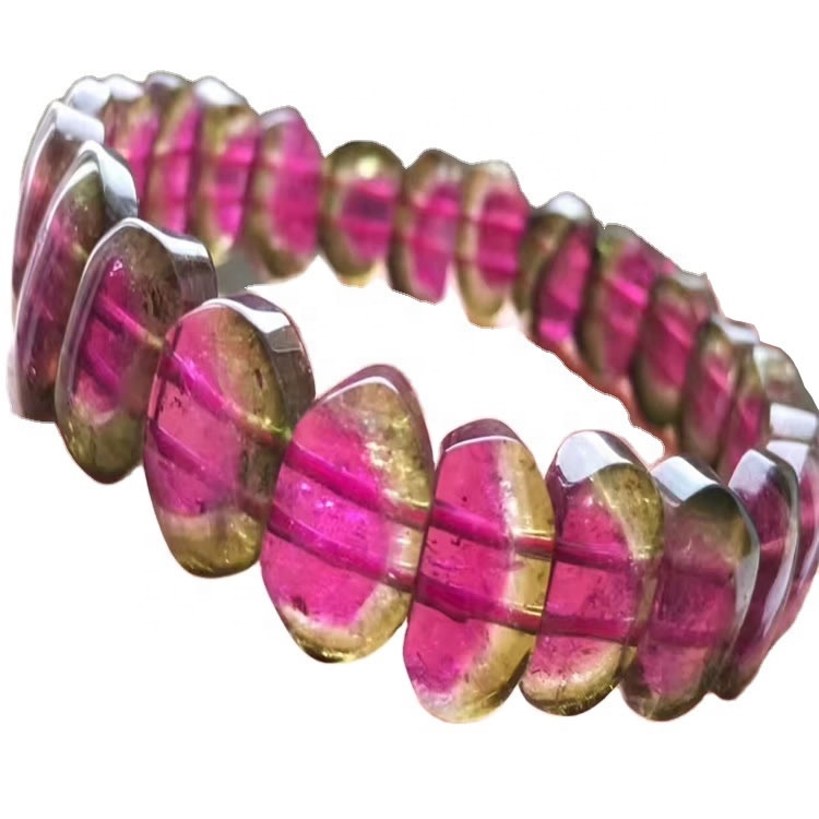 Tounmaline Watermoon gbara ọchịchịrị beads blogy apprite blogy 56.3mm na-acha odo odo na-acha odo odo 31