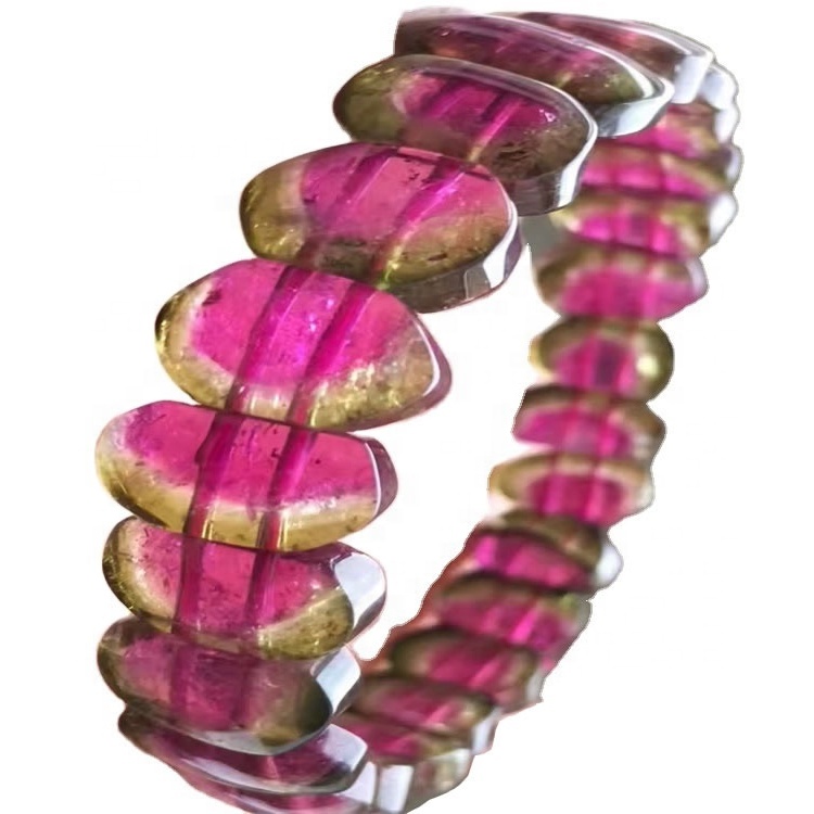 Tounmaline Watermoon gbara ọchịchịrị beads blogy apprite blogy 56.3mm na-acha odo odo na-acha odo odo 33