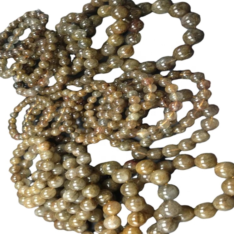 Rôzne kvalitné prírodné medené rutilated kremeň Healing voľné guľaté korálky Strand na predaj 38