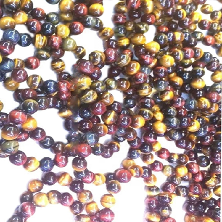 Genuine tigre occhio rotondo perline bracciale gioielli monili quantità quantità di massa fare all'ingrosso 38