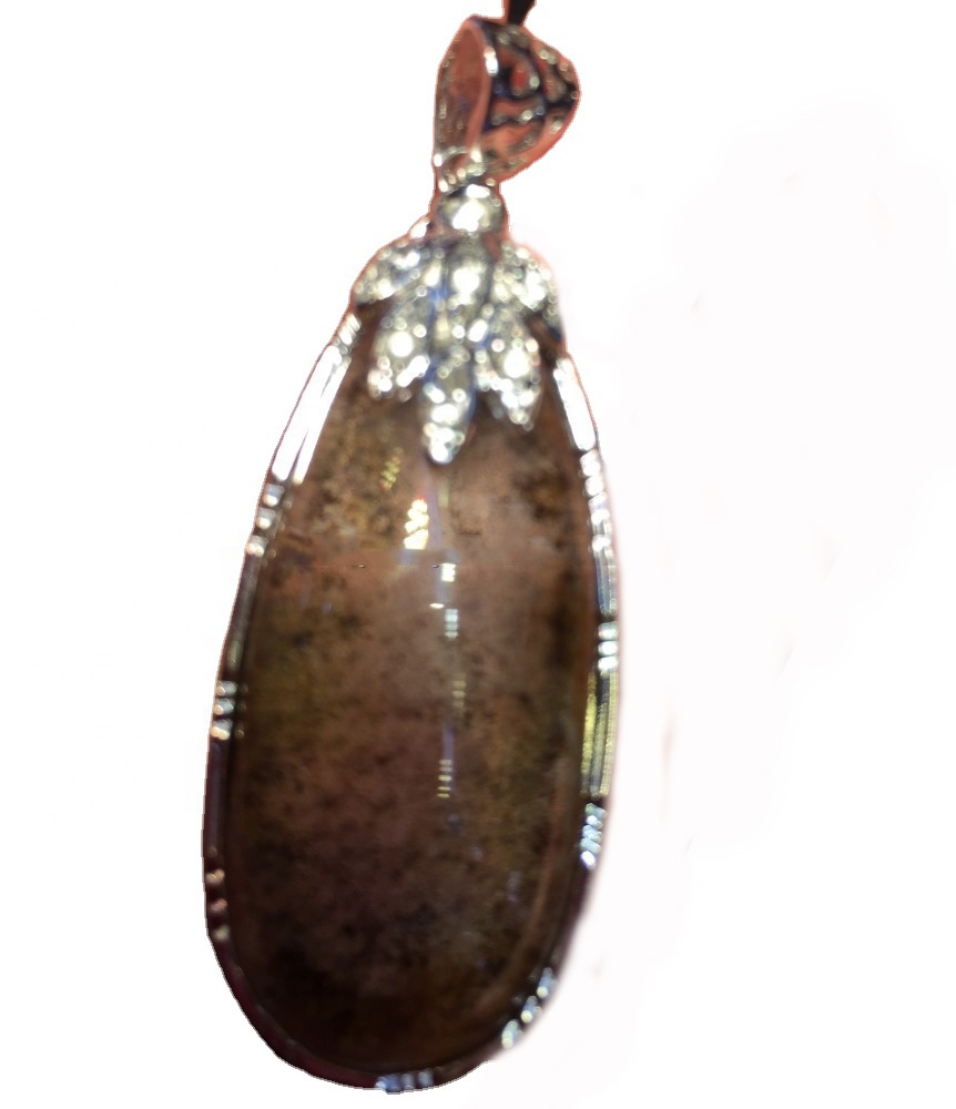 925 Sterling Silver Phantom Quarz Pendant 13