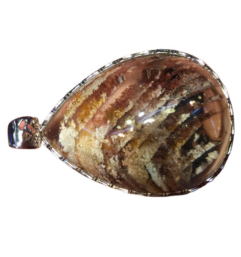 925 Sterling Silver Phantom Quarz Pendant 15