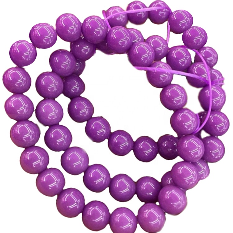 Importado desde EE. UU. Pulseras púrpuras Pulseras de fosfosiderita 100% Naturalmente cuentas redondas Pulseras de fosfosiderita 32