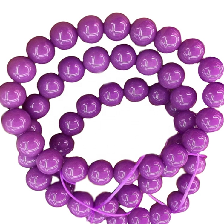 Importado desde EE. UU. Pulseras púrpuras Pulseras de fosfosiderita 100% Naturalmente cuentas redondas Pulseras de fosfosiderita 36