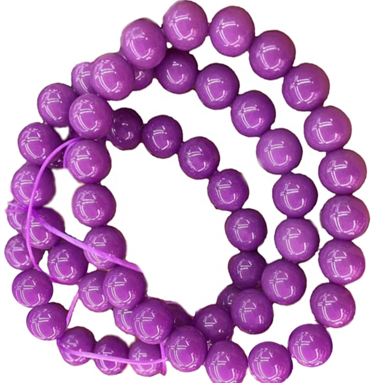 Importado desde EE. UU. Pulseras púrpuras Pulseras de fosfosiderita 100% Naturalmente cuentas redondas Pulseras de fosfosiderita 38