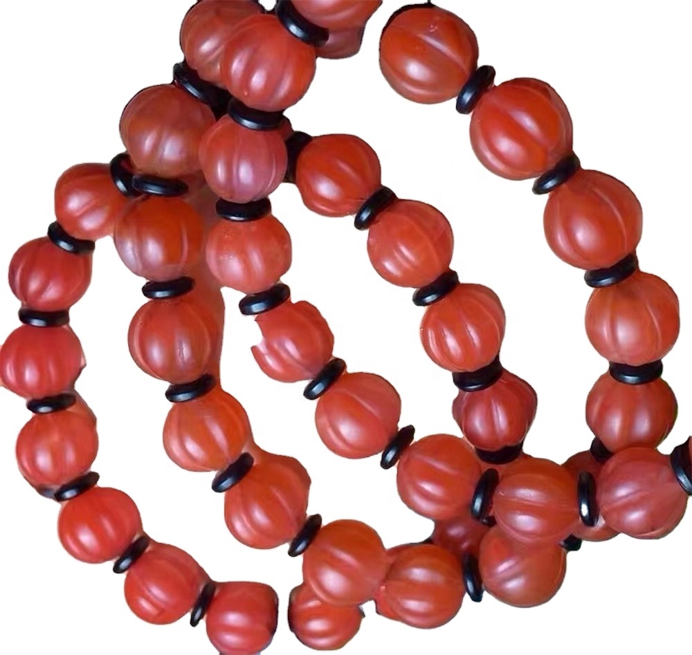 Branelli di melone di colore rosso Agata braccialetto gioielli personalizzabile placcato oro / argento bracciale 30