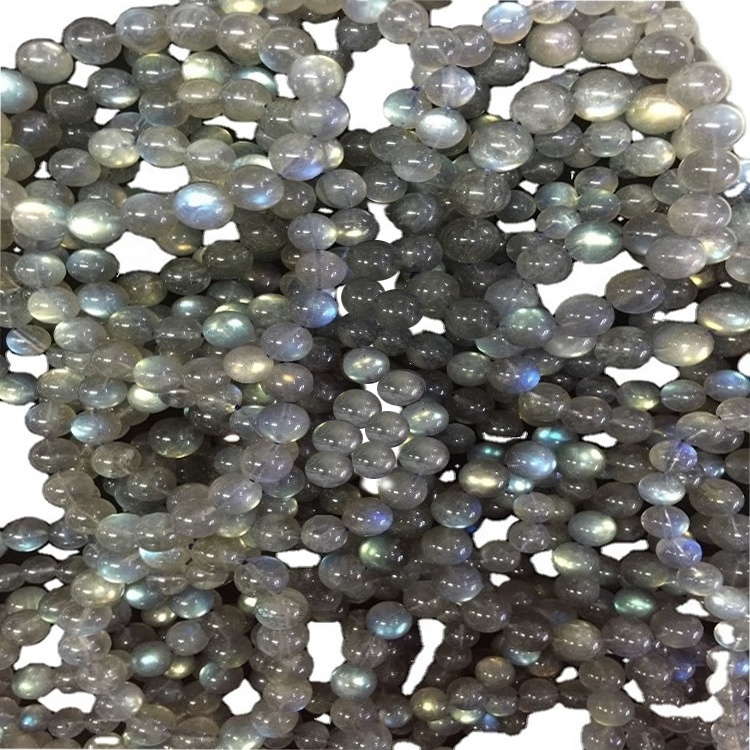 Braccialetti per Bead Labradorite Braccialetti Labradorite Bracciale in perle naturali Smooth Semi-preziosi Pietra e Giallo rotondo e blu r 36